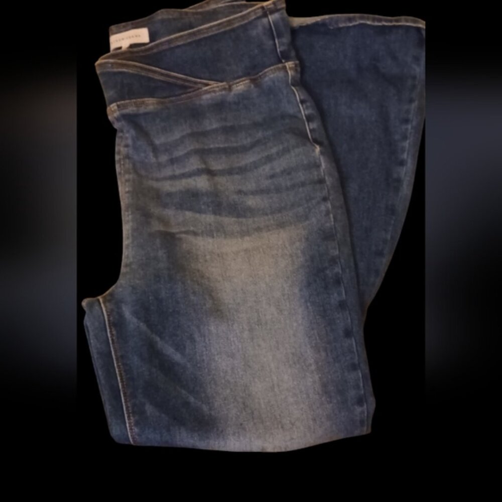 RISEN Los Angeles High Waist Pull On Flare Jeans